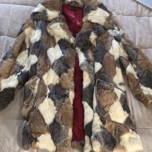 Real Fur Vintage Boho Hippie Coat
